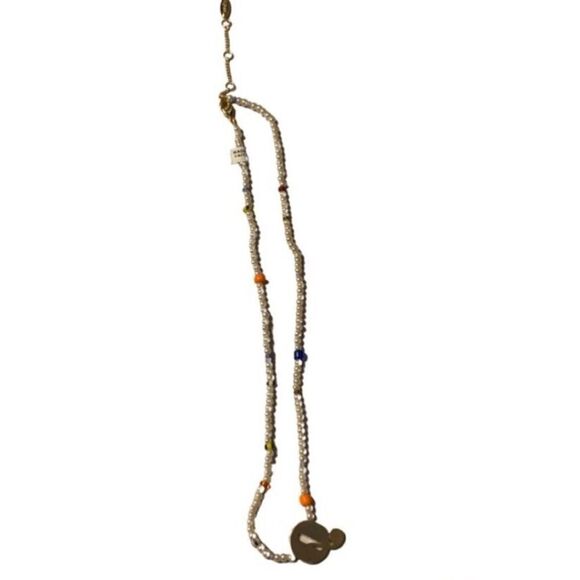 Anthropologie Serephine for Anthropologie Beaded Monogram Pendant Necklace, Lett - Picture 3 of 3